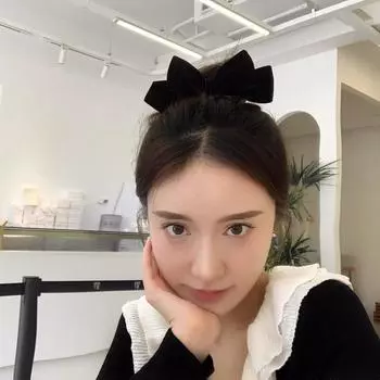 Бархатный красный черный бант заколка-утконос милые девушки челка головной убор женский женский темперамент заколки сломанные зажимы для укладки волос чёрный