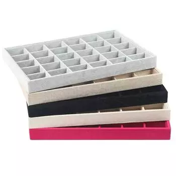 Бархатный лоток для украшений, кольцо из ледяного бархата, ожерелье, серьги, браслет, бижутерия, шкатулка для хранения нефрита чёрный