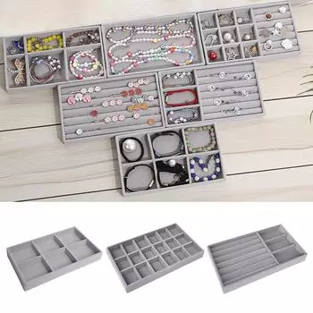 Бархатный лоток для ювелирных изделий, горячая распродажа, складные изысканные коробки для хранения ювелирных изделий, портативная коробка-органайзер для колец и сережек