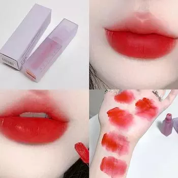 Бархатный мусс-блеск для губ с фиолетовым тюбиком, стойкий водостойкий макияж для губ, косметика, жидкие помады