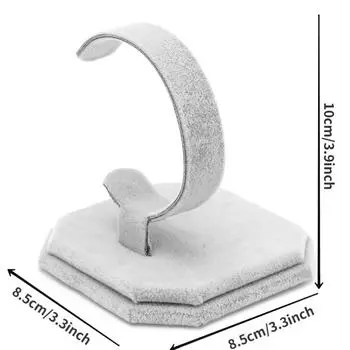 Бархатный С-образный дизайн ювелирных изделий браслет часы дисплей стенд кронштейн белый