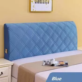 Бархатный стеганый чехол на изголовье однотонной фланели Queen Twin, универсальный чехол для изголовья кровати, пыленепроницаемый чехол для изголовья кровати W100 x H65cm