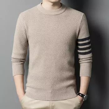 Бархатный утепленный свитер для папы молодого и среднего возраста с лисицей, мужской пуловер с длинными рукавами, удобная мужская зимняя нижняя рубашка, топ M