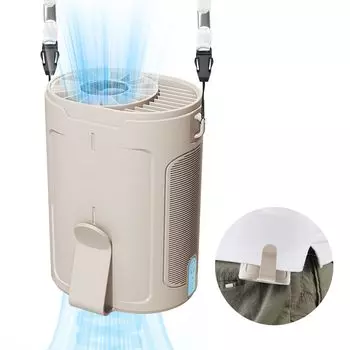 Barito Сидячий пояс Супер Сильный USB Шея Талия 4 уровня воздушного потока До 24 часов непрерывной работы Мини Включает Подвесной Носить На шее Вентилятор Счетчик Нагрева