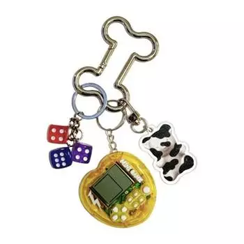 Мини-игровой автомат Bark Studio, акриловый брелок, сумка, аксессуары, желтый, желтый цвет, популярная корейская игра