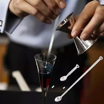 Барная ложка телескопическая, удобная для переноски, гладкая, тонкая работа, полированная, регулируемая, из нержавеющей стали, ложка для помешивания, подарок на вечеринку