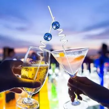 Барная соломинка, легкая чистка, блестящая утолщенная барная соломинка, изогнутая соломинка для дня рождения, барная соломинка для ежедневного использования зелёный