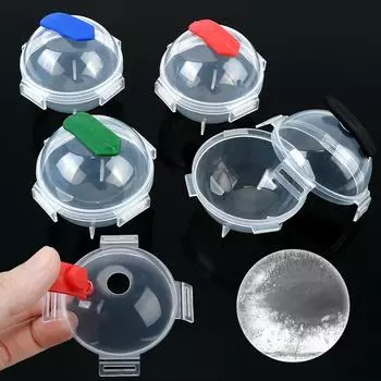 Барные аксессуары Круглый поддон для льда Кухонный инструмент Пластиковые формы для льда Форма для виски Форма для хоккея на льду Изготовитель ледяных шариков 10 шт. Силиконовые формы Filbake для круглых ледяных шариков