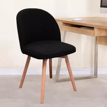 Барный стул со съемной полукруглой спинкой и обеденной крышкой чёрный