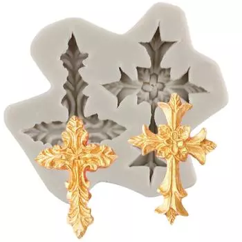 Барочная прокрутка с рельефным крестом, силиконовая форма, сделай сам, топпер для кексов, инструменты для украшения торта из мастики, шоколадная мастика, конфеты, смоляная форма