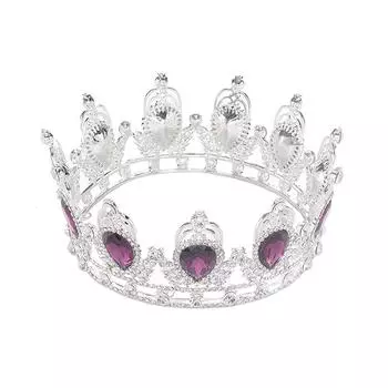 Барочная свадебная корона с полным кольцом, круглая корона, европейский ретро-дворец, бриллиантовая большая корона, роскошь