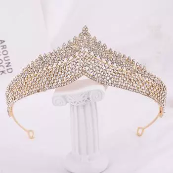 Барочные диадемы со стразами, корона невесты, повязки на голову, свадебная диадема принцессы для выпускного вечера, свадебное платье, украшения для волос