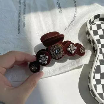 Барочные хрустальные заколки для волос, украшения для женщин, китайский бутик, головной убор, роскошные украшения для волос ручной работы с драгоценными камнями, заколки