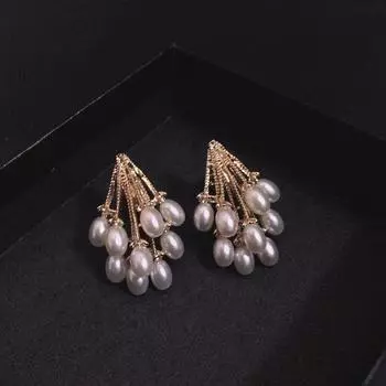 Барочные серьги с имитацией жемчуга для женщин без пирсинга Винтажные серьги-клипсы