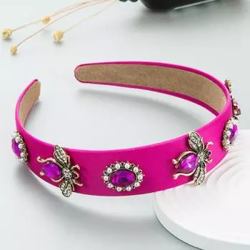 Барочные Стразы Ручной Работы Металлические Ободки для Волос с Пчелами для Женщин Девушек Аксессуары для Волос