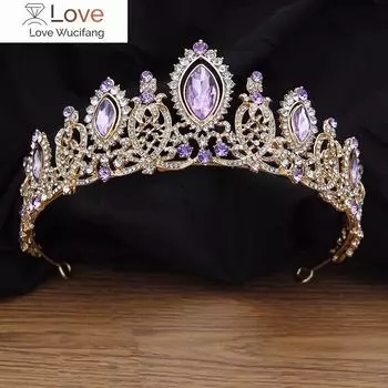 Барочные великолепные хрустальные свадебные тиары королевская королева невеста корона украшения для волос принцесса выпускной свадебный головной убор аксессуары серебро белый