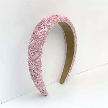 Барочный Полностью Цветной Стразы Повязка на Голову с Поролоновой Подкладкой Ручной Работы Кристальная Свадебная Повязка на Голову Свадебное Украшение для Волос Подарок