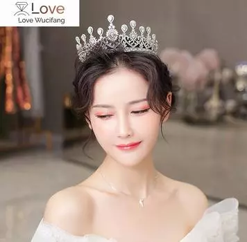 Барокко ретро золотого цвета хрустальные павлины свадебные тиары короны стразы пышная диадема невесты повязка на голову свадебные аксессуары для волос Approximately 14cm