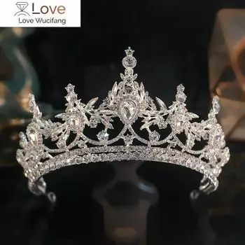 Барокко Роскошные хрустальные геометрические свадебные диадемы короны головные уборы стразы пышная диадема фата тиара свадебные аксессуары для волос