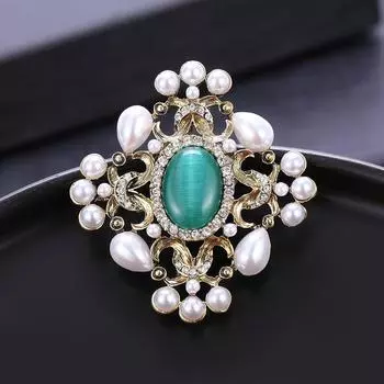 Барокко Западный Антикварный Жемчуг Ретро Европейский Суд Матовая Брошь Винтажные Аксессуары Булавка Корсаж Женщина