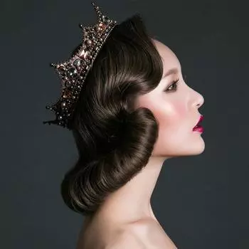 Барокко золото шампанское кристалл жемчужные бусины свадебные диадемы королева король круглая корона свадебные украшения для волос аксессуары для женщин