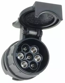 Baronic Trailer Adapter | 13 to 7 Pin | Black | Car to Trailer | Adapter for Cars, Autos, Trucks | Short | Trailer Coupling, Adapter Piece