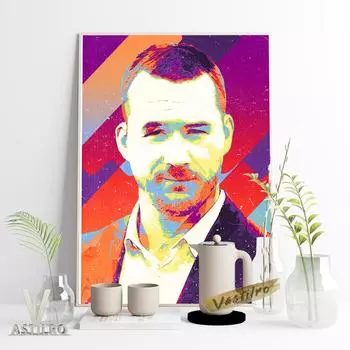 Барри Слоан, знаменитость, современная картина маслом, популярный актер, печать плакатов, искусство, украшение для гостиной, дома, бара 21cm30cm NoFrame