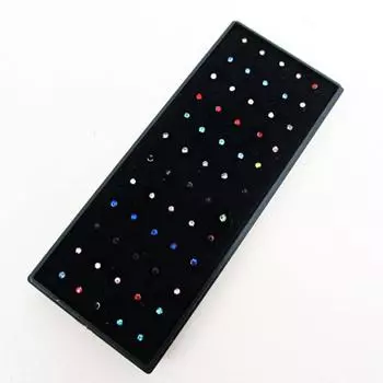 Bars Девушка Мода Нержавеющая сталь 60 шт. Кольца-пирсинги для носа Стразы Украшения для пирсинга тела Кольцо для носа разноцветный