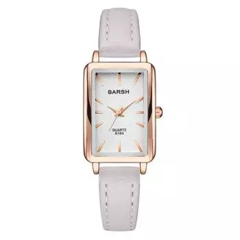BARSH Женские модные прямоугольные циферблаты из искусственной кожи с кварцевым механизмом наручные часы
