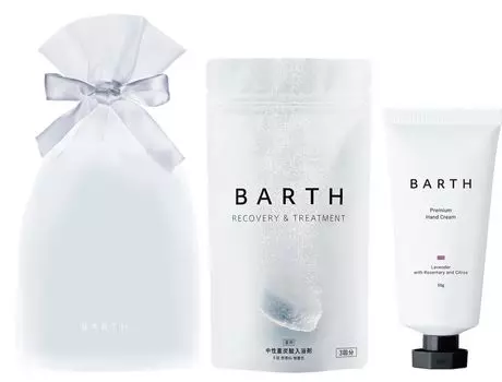 BARTH Bath Premium Night Care Set Salt Neutral Bicarbonate 9 таблеток x Premium Hand Cream Lavender (Ванна 50г)