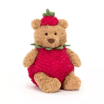 Bartholomew Strawberry Bear Plush Toy Stuffed Animal Doll Cute Gifts Birthday 28cm