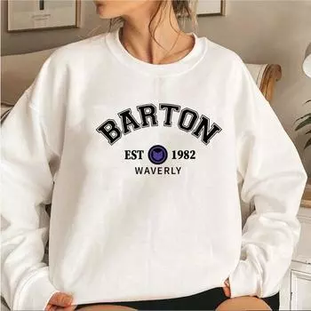 Barton 1982 Crewneck Толстовка Barton свитер мода новый супергерой Толстовка женская графическая толстовка с капюшоном длинный рукав пуловеры топы S абрикосовый