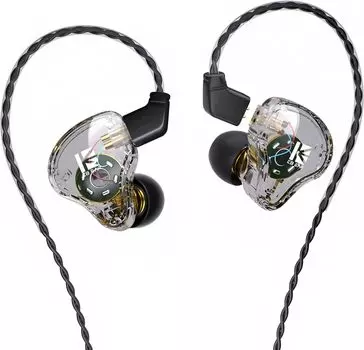 Бас и хороший звук KBEAR KS1 Наушники Проводные наушники Наушники Игровые наушники Высокая звукоизоляция 1DD Динамические драйверы Наушники Тяжелые басы Эргономика