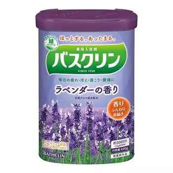 Basculin bath salt Lavender scent 600g 30 Relieve fatigue [Quasi-drug] (approximately doses)