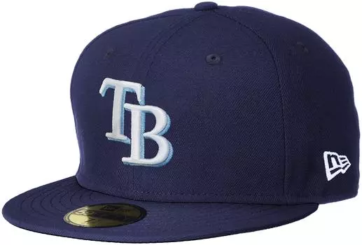 Baseball Cap 59FIFTY MLB Tampa Bay Rays Game Light Navy Free [New Era] On-Field