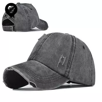 Бейсболка Кепка с перекрестным хвостом Кепка с перекрестным хвостом Tide Bend Универсальная женская солнцезащитная шляпа Adjustable хаки