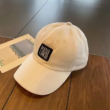 Baseball Cap Men s New Peaked Cap K-style Hip Hop Hat Children s Easiest for Match Summer Ins Sun Hat Sun Protection Sun Hat Beige White Adjustable