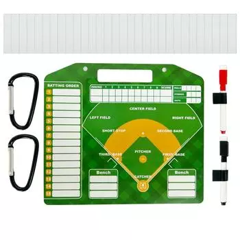 Baseball Coaching Board Double Sided Baseball Lineup Board Dry Erase Baseball Clipboard Coaching Accessories Enduring