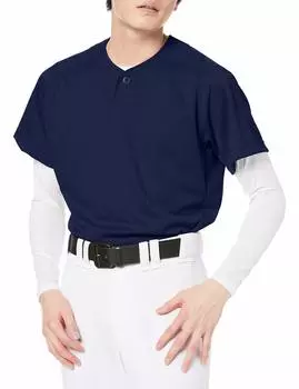 Baseball Uniform 1 Button Baseball Navy Japan S to Japanese Size [SSK] T-Shirt Men s (70) (Equivalent S)