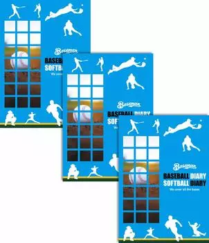 Baseman BM Baseball Тетрадь Набор из 3 школьных тетрадей для старшей начальной школы, младших классов средней школы (К) (для детей, студентов, школьников)