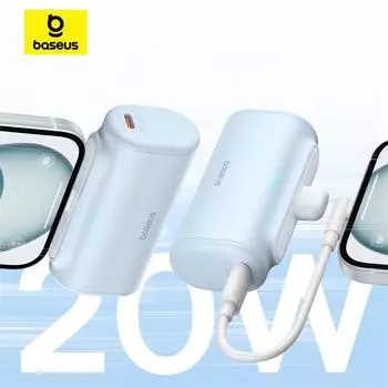 Baseus Compact Power Bank с быстрой зарядкой 5000 мАч, 20 Вт для iPhone