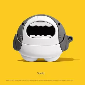 Baseus Обновленный силиконовый мягкий чехол для наушников Baseus E3 Shark(Collection attention send Hook)