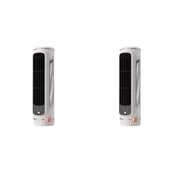 Башенный вентилятор с USB-зарядкой, безлопастный беспроводной настольный вентилятор для домашней спальни (белый) #