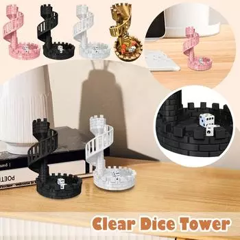 Башня для игры в кости «Замковая винтовая лестница», настольная игра One Size чёрный