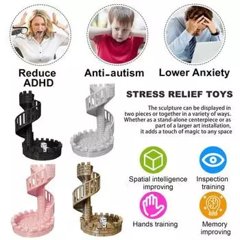 Башня для игры в кости Замок для игры в кости Башня для игры в кости с подносом Ролевая игра Ретро DND Башня для игры в кости и поднос для ролевых игр Настольные игры в кости Аксессуар чёрный