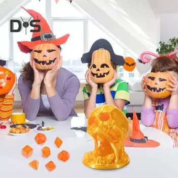 Башня из кубиков-черепов Башня из кубиков DND с вращающейся башней Настольная ролевая игра D&D Dice Jail Аксессуары для ролевых игр Башня из кубиков для домашнего офиса Украшение книжной полки фиолетовый