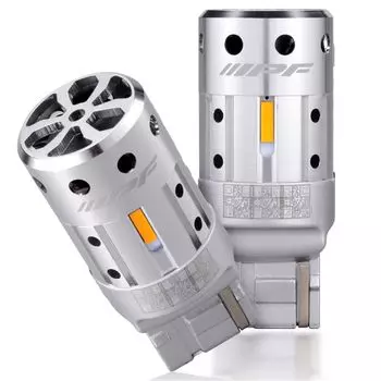 Basic by IPF Turn Signal LED Bulb T20 Amber 1300 Lumens No Resistor Required Hyper Flash Prevention Function Equipped with Cooling Fan Noise Reduction