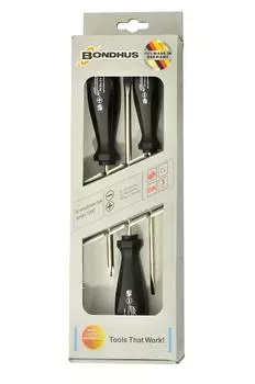 Basic Driver Set 3 pieces []BONDHUS Grip™ [5.5x125, 6.5x150 PH2x100] No.1320