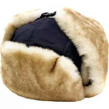 Basic Ench Cordura Aviator Cordura Japanese Fabric Fur Flight Cap Hat Free Size Navy 60/40 Women s Men s тёмно-синий