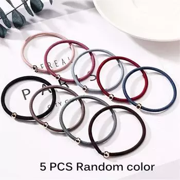 Basic Headdress Lady Tie Rubber Bands Ponytail Holder Elastic Hair Band Hair Accessories разноцветный
